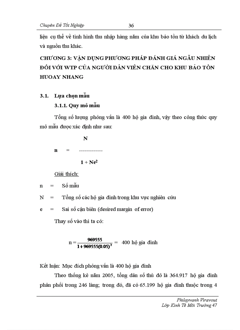 image for page Sử dụng phương pháp đánh giá ngẫu nhiên CVM để xác định sẵn lòng chi trả WTP của người dân ở Viên Chăn cho việc bảo tồn đa dạng sinh học và sử dụng bền vững trong Khu bảo tồn Houay Nhang tại thủ đô Viên Chăn Lào 1