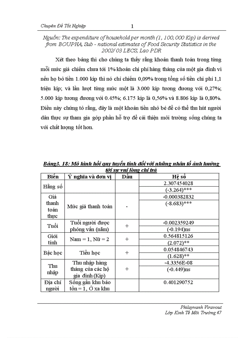 image for page Sử dụng phương pháp đánh giá ngẫu nhiên CVM để xác định sẵn lòng chi trả WTP của người dân ở Viên Chăn cho việc bảo tồn đa dạng sinh học và sử dụng bền vững trong Khu bảo tồn Houay Nhang tại thủ đô Viên Chăn Lào 1