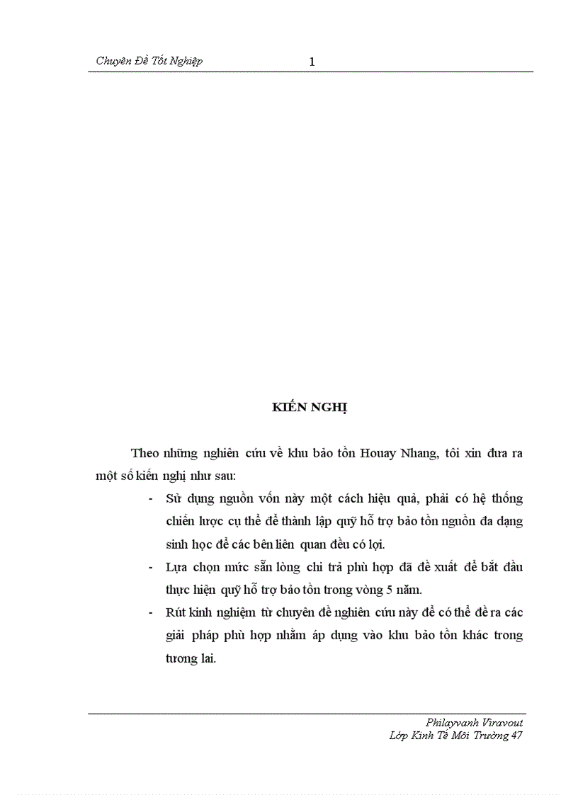 image for page Sử dụng phương pháp đánh giá ngẫu nhiên CVM để xác định sẵn lòng chi trả WTP của người dân ở Viên Chăn cho việc bảo tồn đa dạng sinh học và sử dụng bền vững trong Khu bảo tồn Houay Nhang tại thủ đô Viên Chăn Lào 1