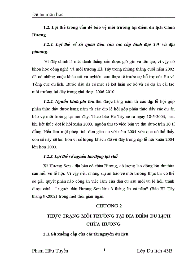 image for page Môi trường du lịch tại chùa Hương thực trạng và giải pháp