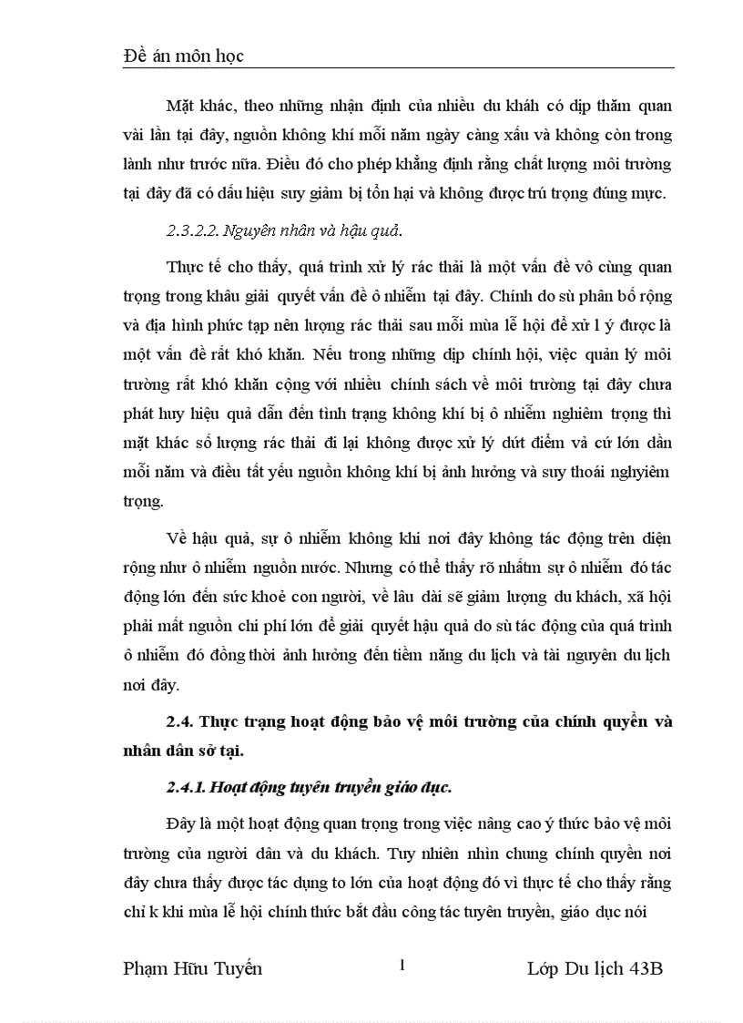 image for page Môi trường du lịch tại chùa Hương thực trạng và giải pháp