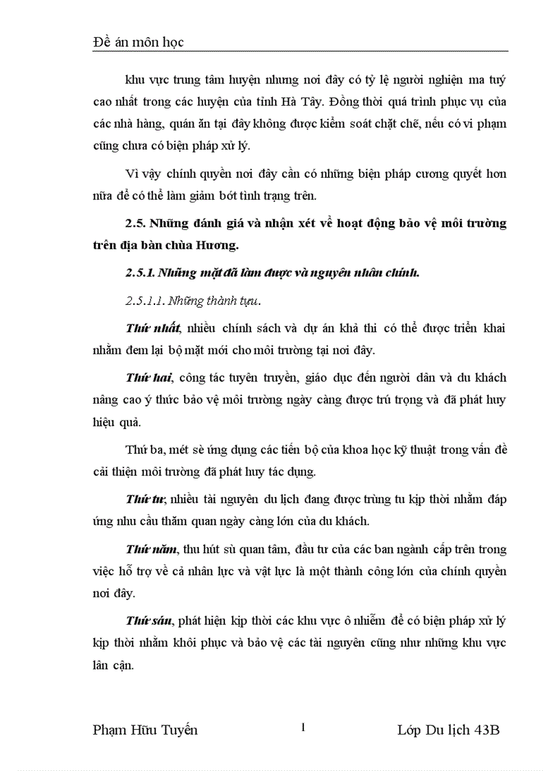 image for page Môi trường du lịch tại chùa Hương thực trạng và giải pháp