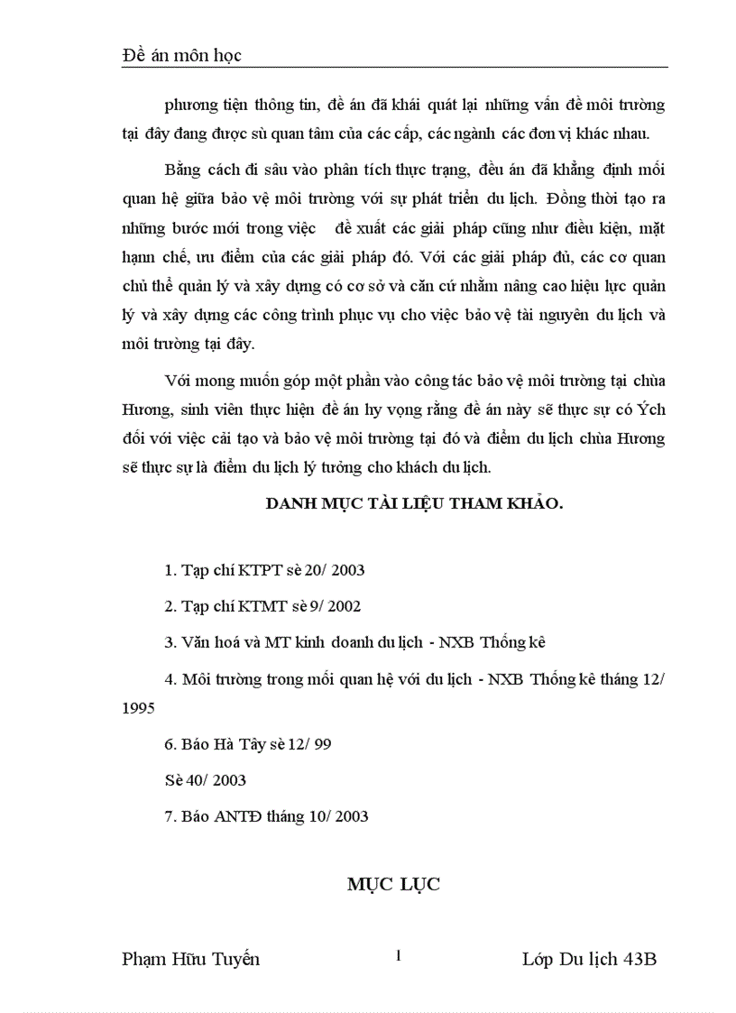 image for page Môi trường du lịch tại chùa Hương thực trạng và giải pháp