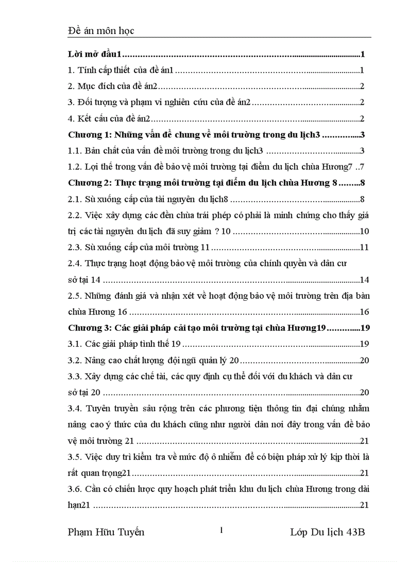 image for page Môi trường du lịch tại chùa Hương thực trạng và giải pháp