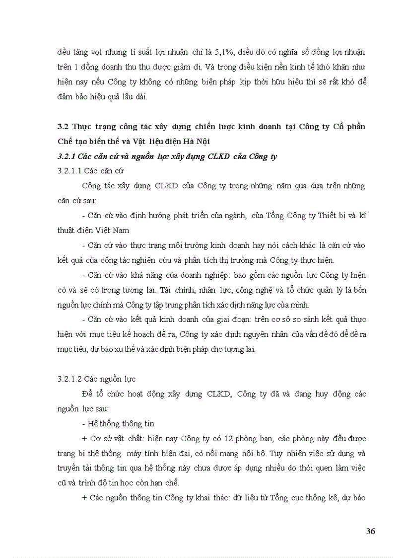 image for page Xây dựng chiến lược kinh doanh cho Công ty Cổ phần chế tạo biến thế và vật liệu điện Hà Nội giai đoạn 2009 2015