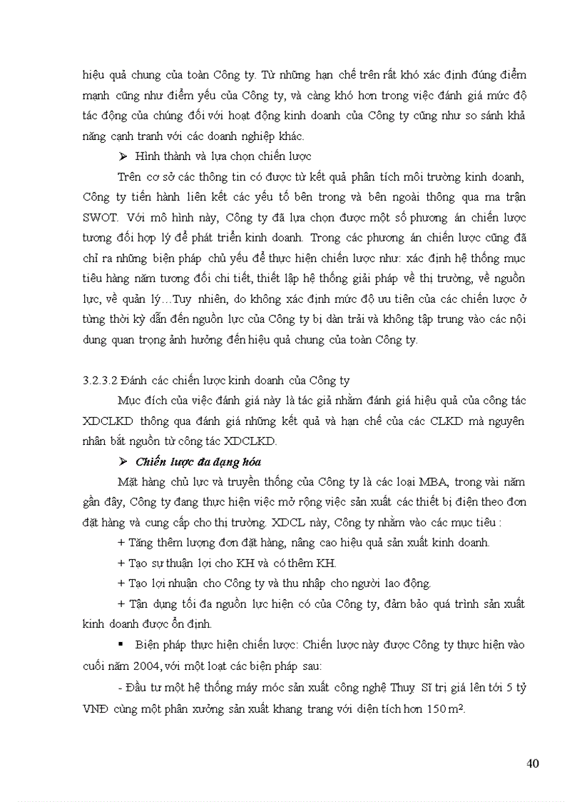 image for page Xây dựng chiến lược kinh doanh cho Công ty Cổ phần chế tạo biến thế và vật liệu điện Hà Nội giai đoạn 2009 2015