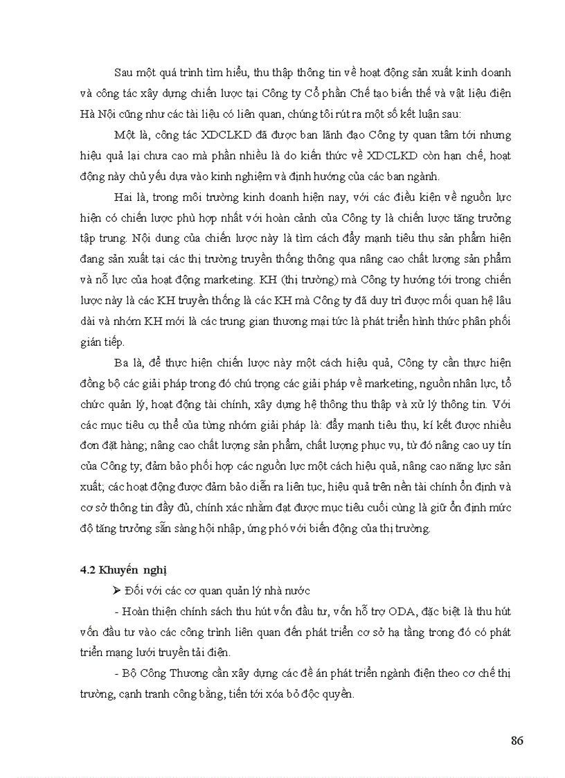 image for page Xây dựng chiến lược kinh doanh cho Công ty Cổ phần chế tạo biến thế và vật liệu điện Hà Nội giai đoạn 2009 2015