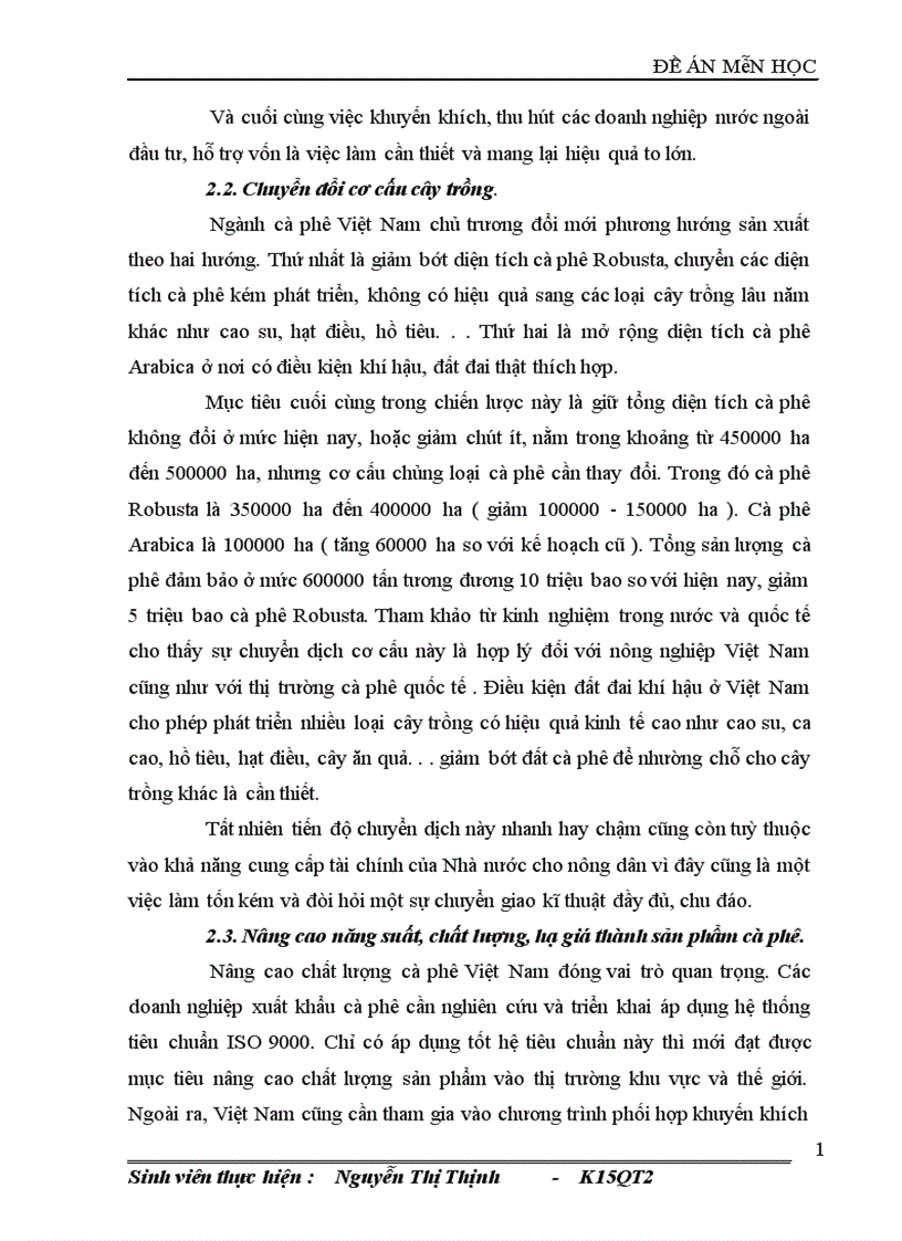 image for page Giải pháp nâng cao năng lực cạnh tranh của sản phẩm cà phê Việt Nam