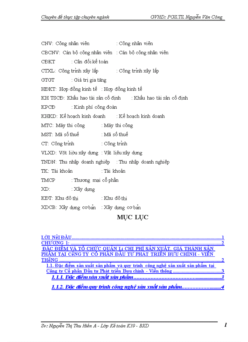 image for page Hoàn thiện kế toán chi phí sản xuất và tính giá thành sản phẩm xây lắp tại Công ty Cổ phần Đầu tư Phát triển Bưu chính Viễn thông 1