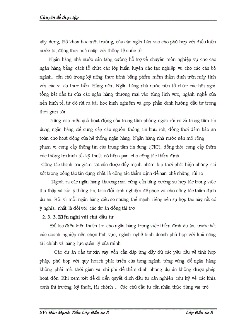 image for page Thẩm định tài chính dự án đầu tư tại ngân hàng thương mại cổ phần kỹ thương Việt Nam Techcombank Thực trạng và giải pháp 1
