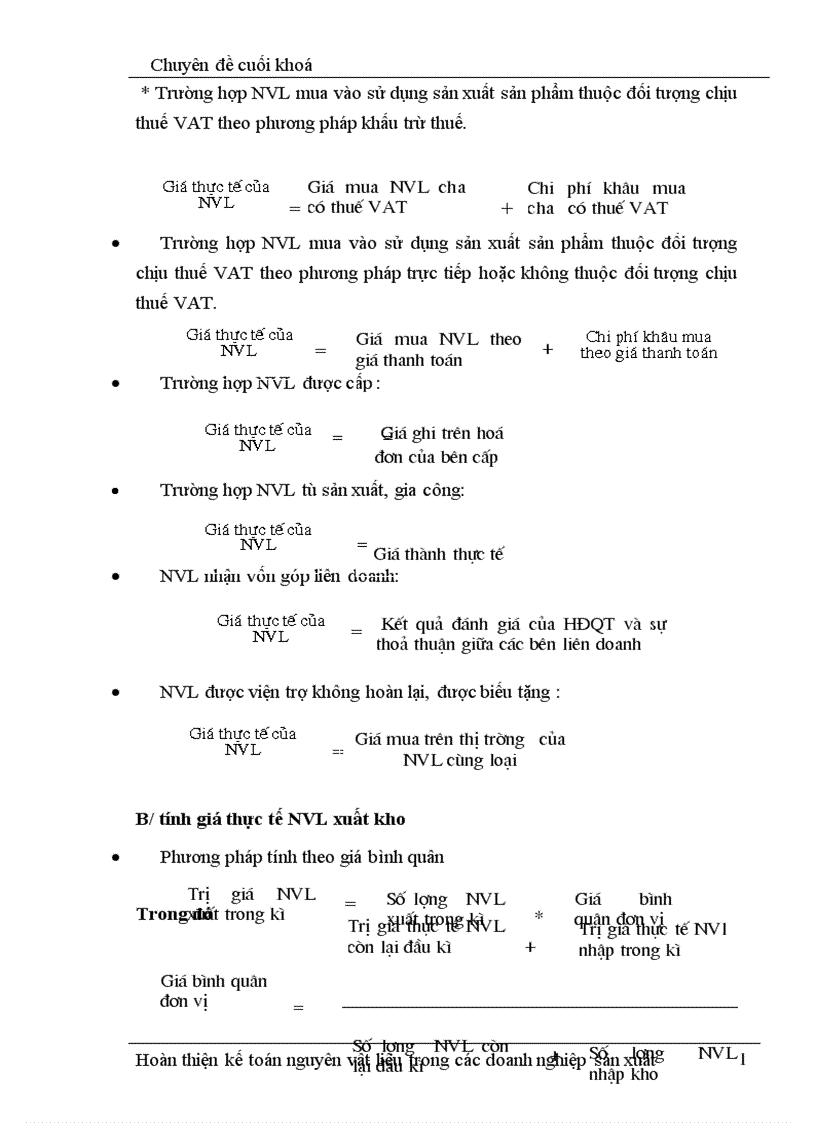 Hoàn thiện kế toán NVL trong các doanh nghiệp sản xuất 1