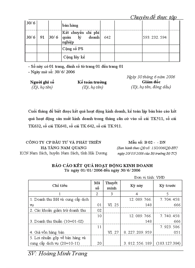 image for page Kế toán doanh thu chi phí và xác định kết quả kinh doanh tại Công ty cổ phần Đầu tư và Phát triển hạ tầng Nam Quang 1