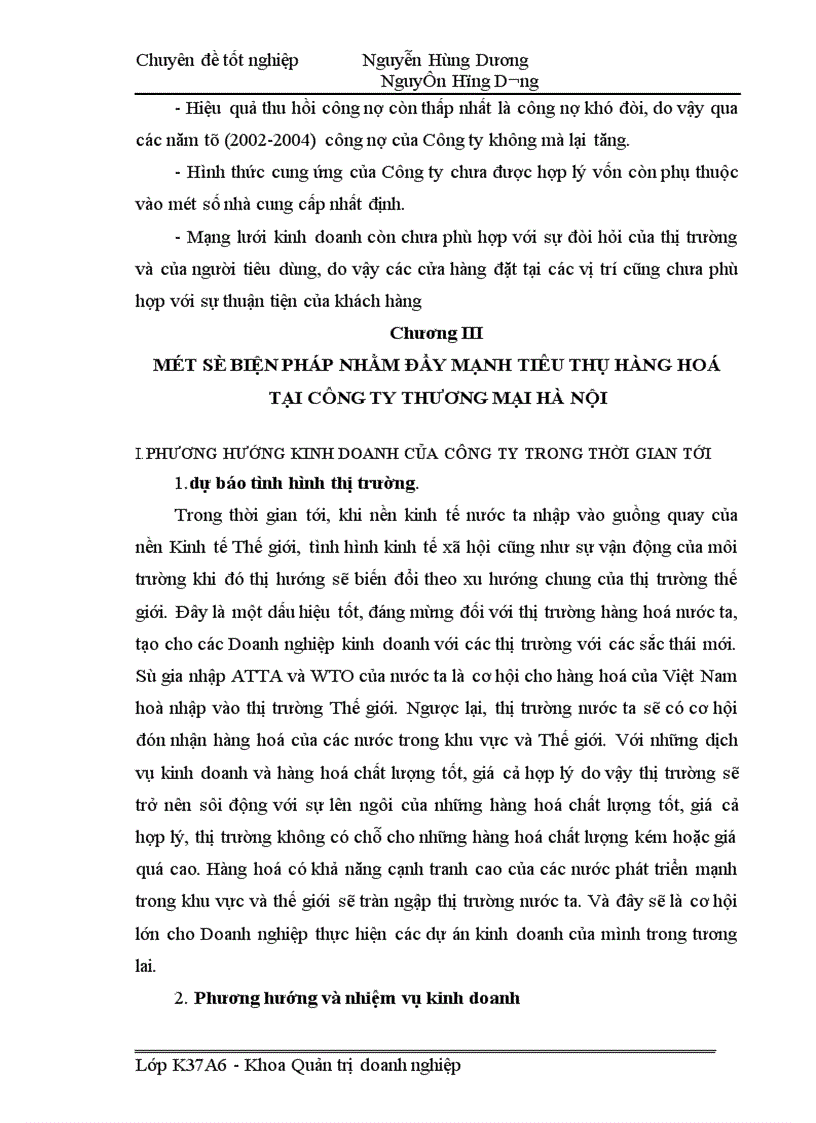 image for page Đẩy mạnh tiêu thụ hàng hoá tại Công ty Thương mại Hà Nội