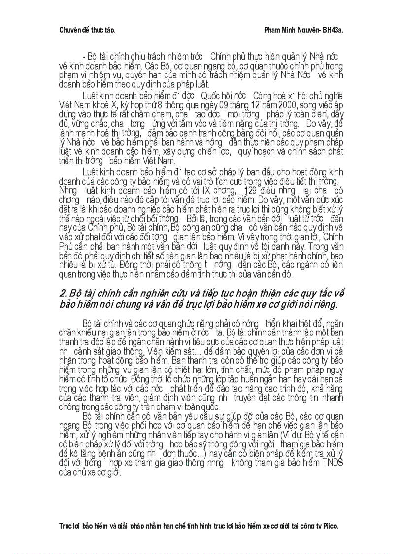 image for page Trục lợi bảo hiểm và giải pháp nhằm hạn chế tình hình trục lợi bảo hiểm xe cơ giới tại công ty Pjico 1