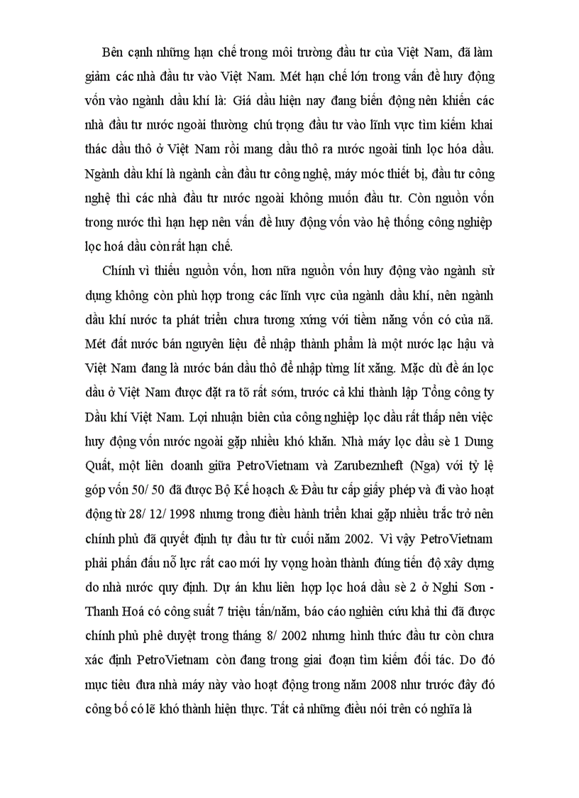 image for page Thực trạng và giải pháp huy động vốn đầu tư vào ngành Dầu khí ở Việt Nam giai đoạn hiện nay 1