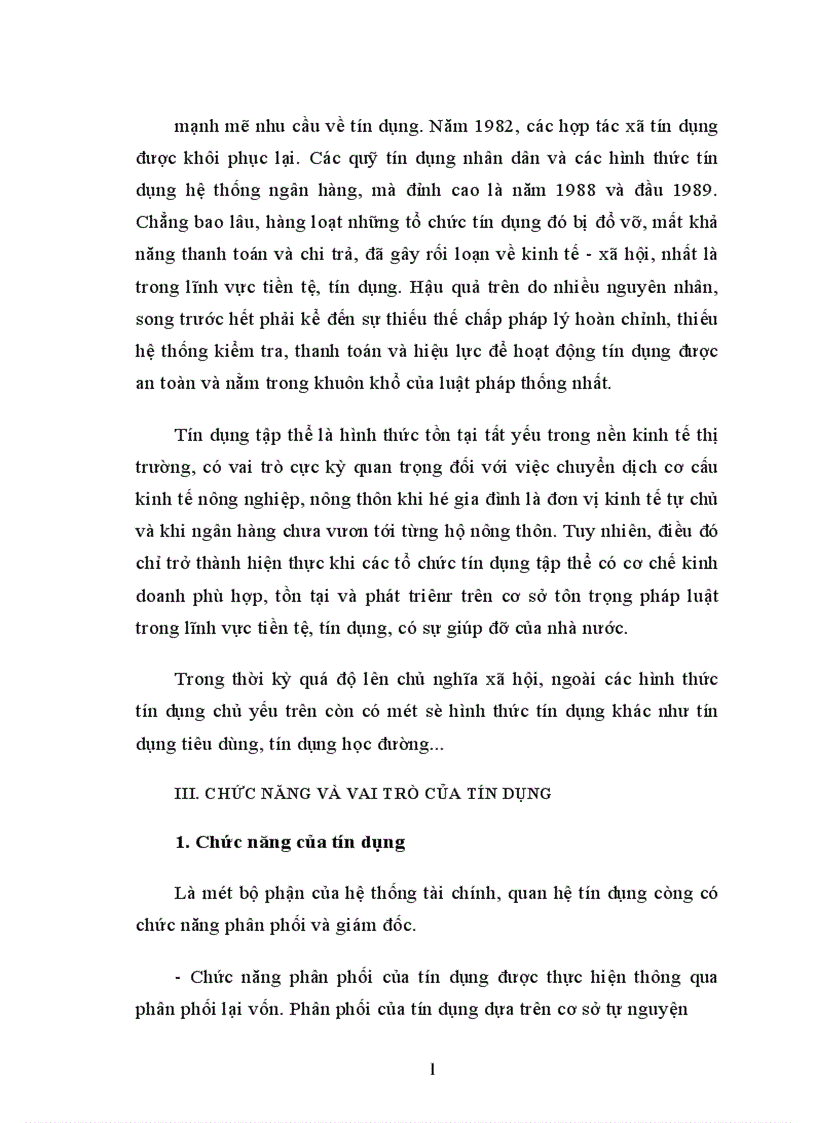 image for page Chức năng và vai trò của tín dụng