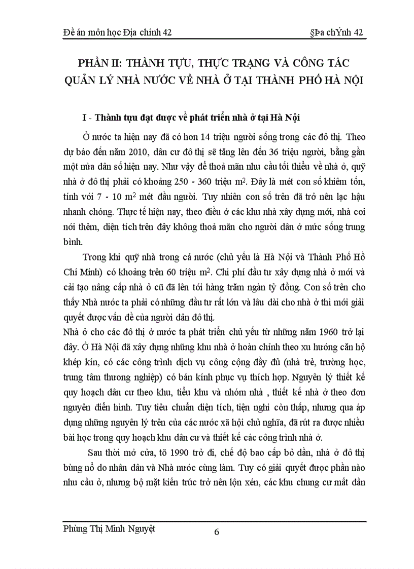 Một số vấn đề về phát triển nhà ở trên địa bàn Thành Phố Hà Nội Thực trạng và giải pháp