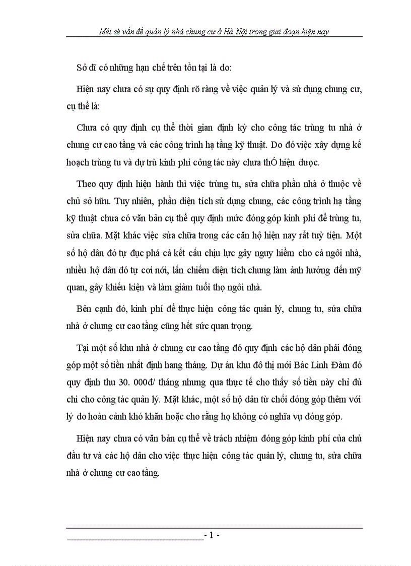 image for page Một số vấn đề quản lý chung cư ở HÀ NỘI trong giai đoạn hiờn nay