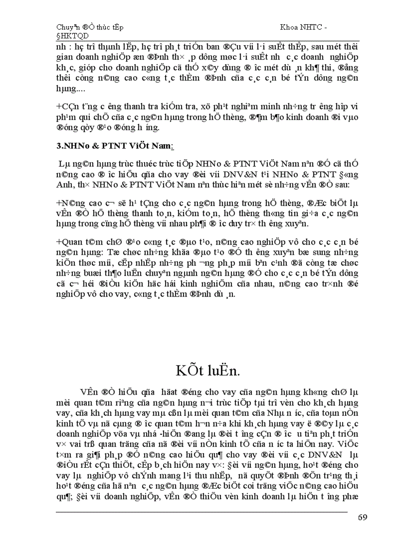 image for page Giải pháp nâng cao hiệu hiệu quả cho vay đối với doanh nghiệp vừa và nhỏ tại ngân hàng nông nghiệp và phát triển nông thôn Đông Anh