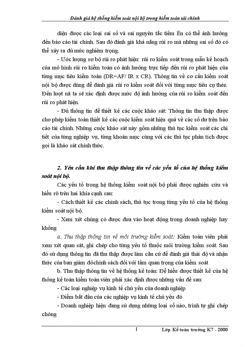 image for page Đánh giá hệ thống kiểm soát nội bộ trong kiểm toán tài chính 1