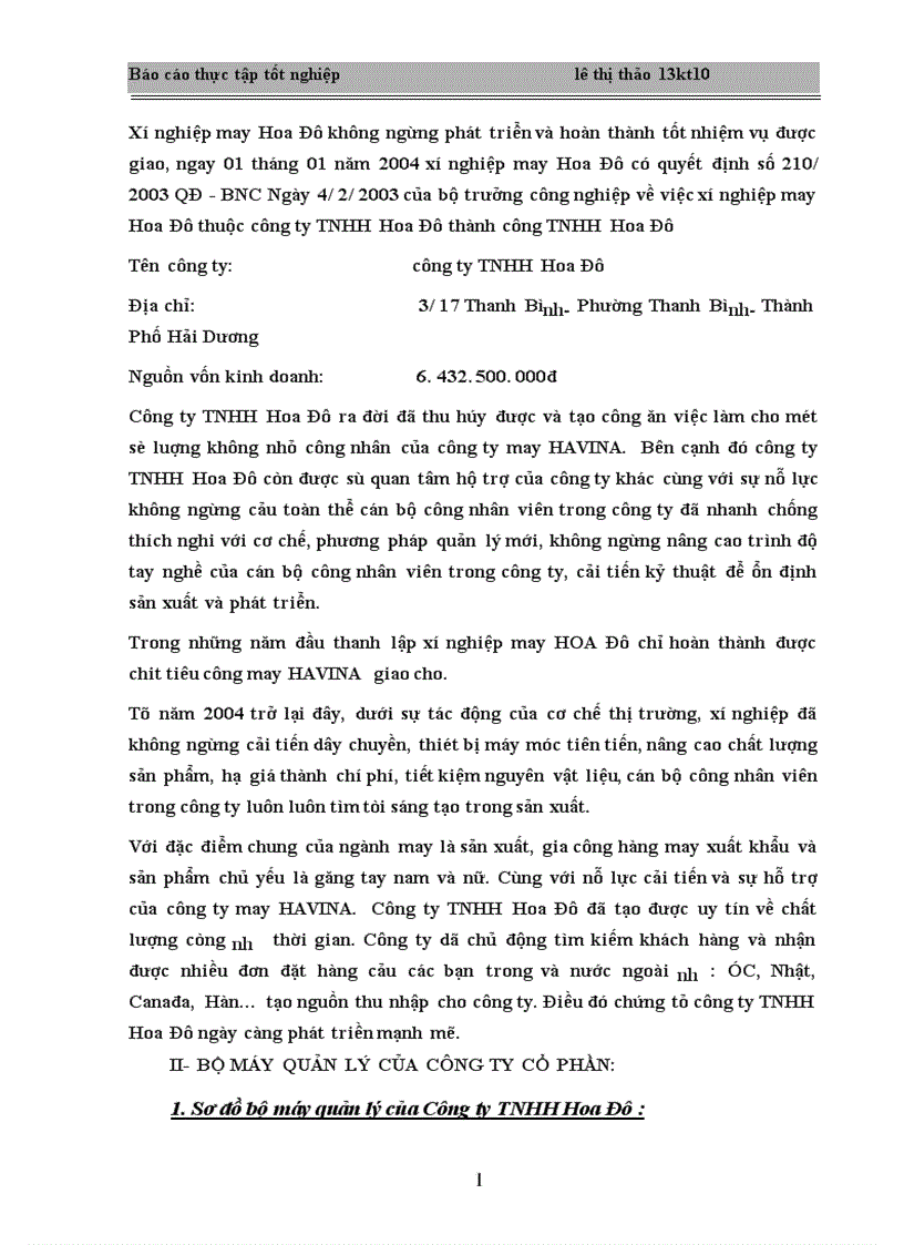 image for page Hoàn thiện công tác hạch toán kế toán tại Công ty TNHH Hoa Đô