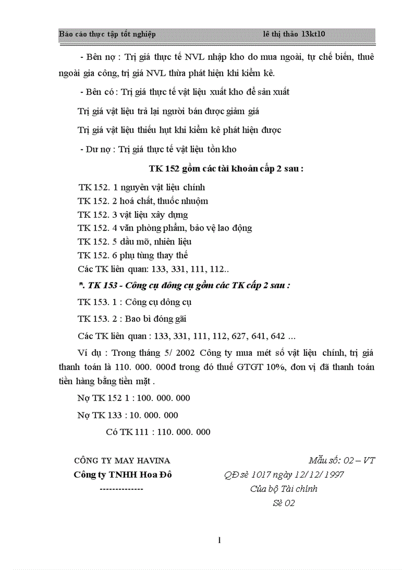 image for page Hoàn thiện công tác hạch toán kế toán tại Công ty TNHH Hoa Đô