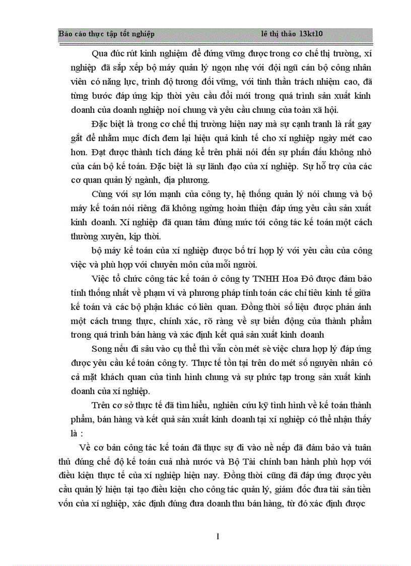 image for page Hoàn thiện công tác hạch toán kế toán tại Công ty TNHH Hoa Đô