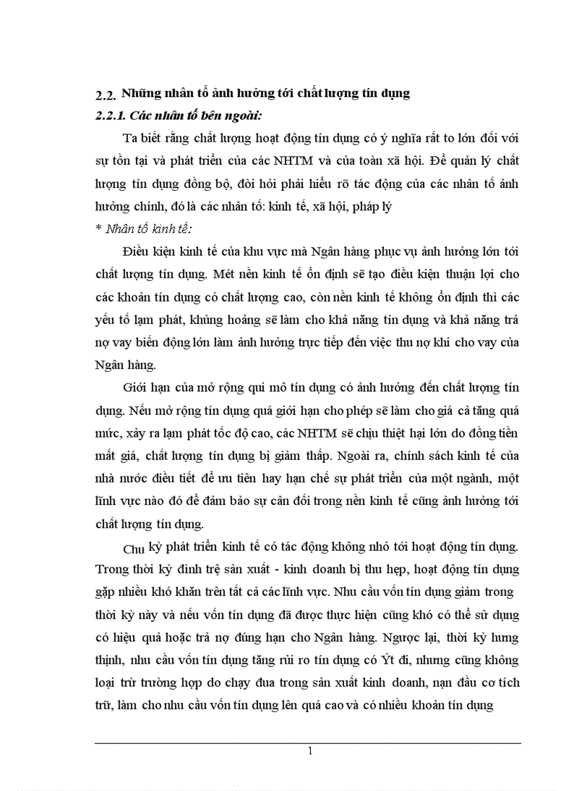 image for page Chất lượng tín dụng ngân hàng hiện trạng và giải pháp nâng cao chất lượng tín dụng tại NHTMCP Eximbank Hà Nội 1