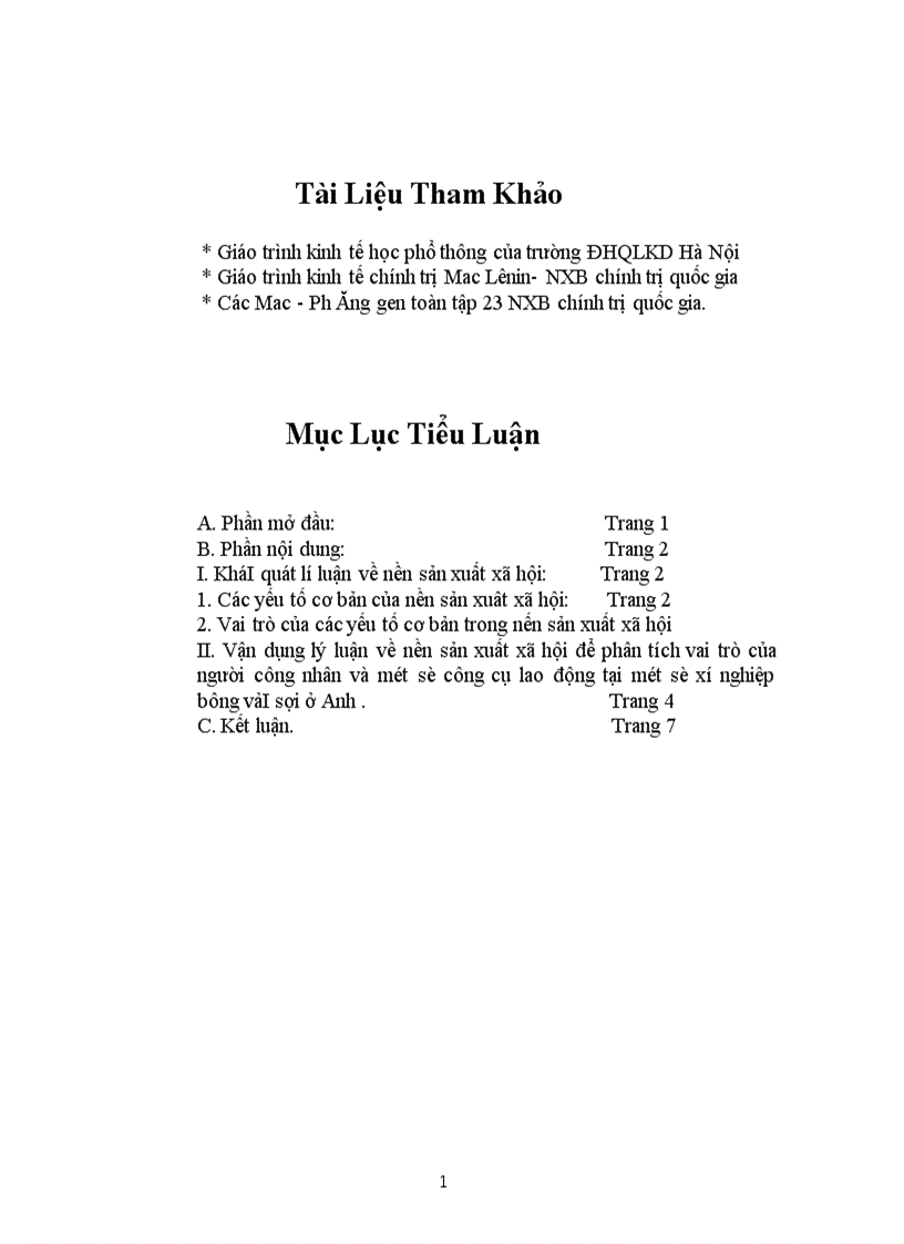 image for page Vận dụng lí luận về nền sản xuất xã hội để phân tích vai trò của người công nhân và một số công cụ lao động trong một số xí nghiệp sản xuất bông vảI sợi ở Anh 1