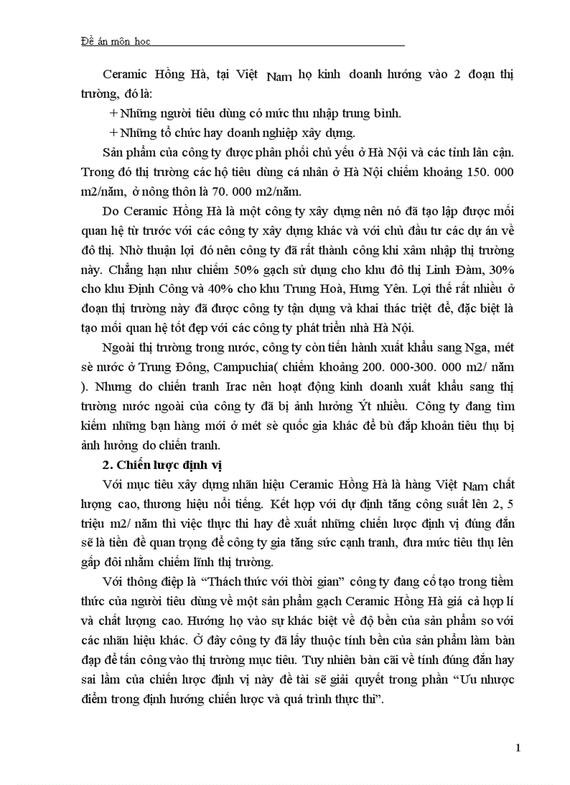 image for page Một số giải pháp nhằm hoàn thiện chiến lược xây dựng nhãn hiệu ceramic Hồng Hà 1