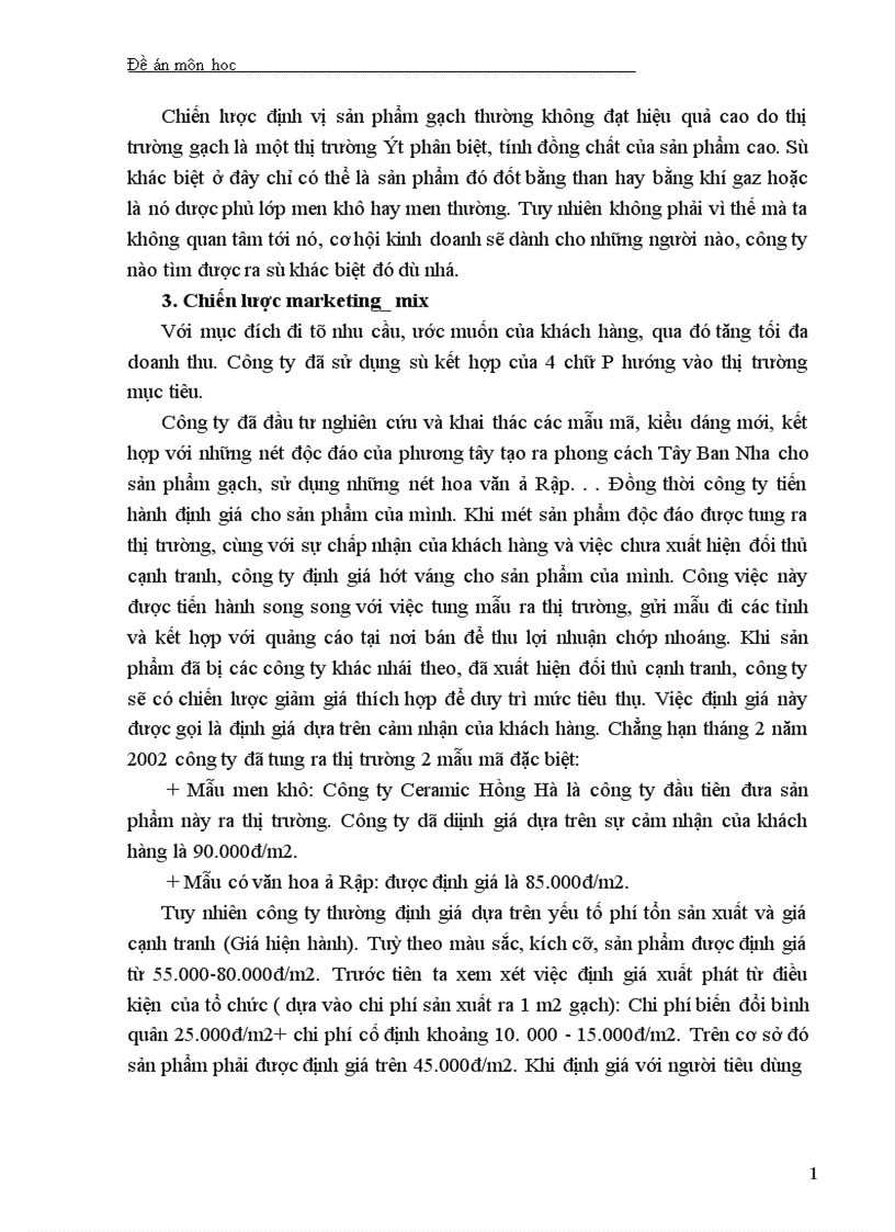 image for page Một số giải pháp nhằm hoàn thiện chiến lược xây dựng nhãn hiệu ceramic Hồng Hà 1