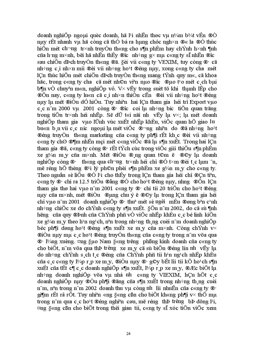 image for page Thực trạng và giải pháp cho hoạt động xúc tiến hỗn hợp nhằm nâng cao hiệu quả sản xuất kinh doanh của công ty Phát triển XNK và đầu tư VIEXIM