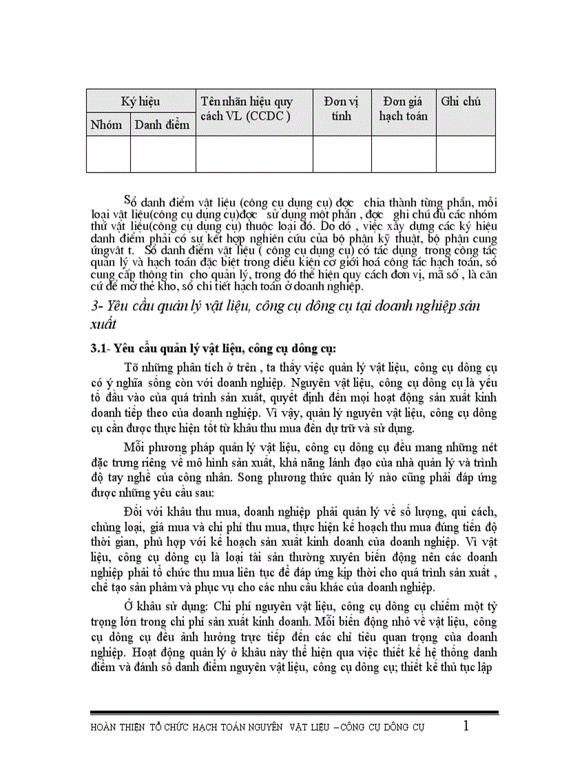 image for page Hoàn thiện tổ chức hạch toán nguyên vật liệu công cụ dụng cụ