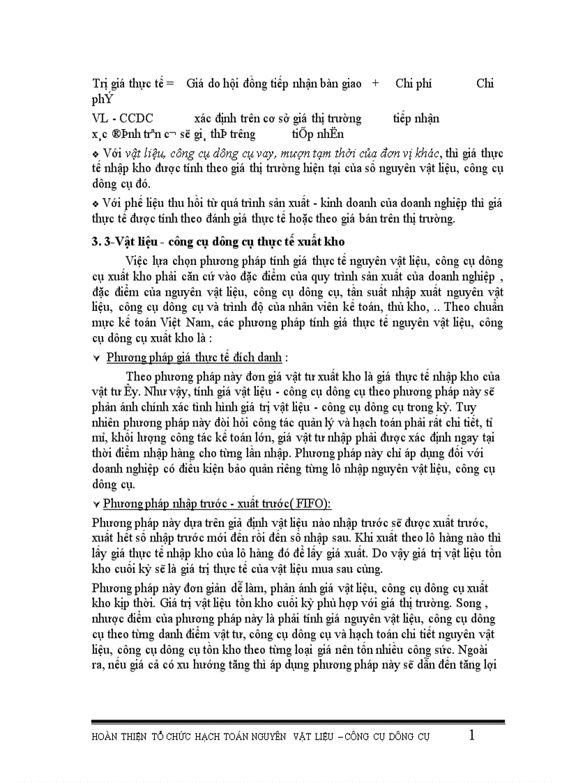 image for page Hoàn thiện tổ chức hạch toán nguyên vật liệu công cụ dụng cụ