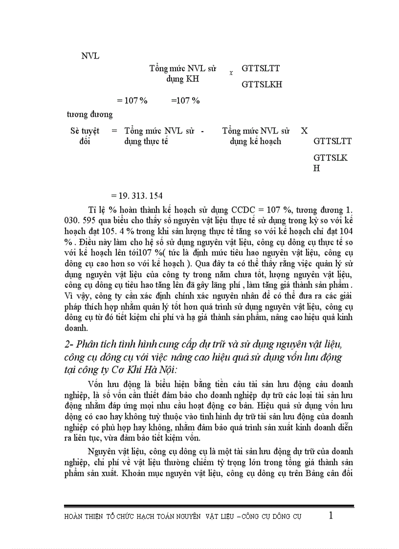 image for page Hoàn thiện tổ chức hạch toán nguyên vật liệu công cụ dụng cụ