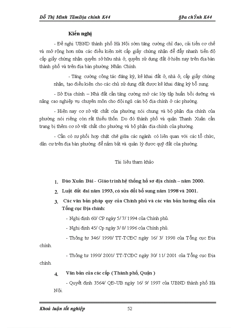 image for page Đánh giá tình hình kê khai đăng ký đất đai và quản lý hệ thống hồ sơ địa chính trên địa bàn phường Nhân Chính quận Thanh Xuân Hà Nội 1
