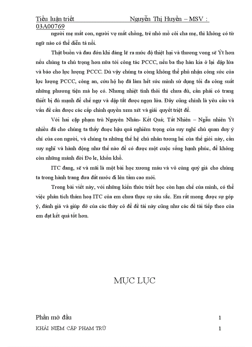 image for page vụ cháy trung tâm thương mại quốc tế ITC tại Thành Phố Hồ Chí Minh trên phương diện triết học