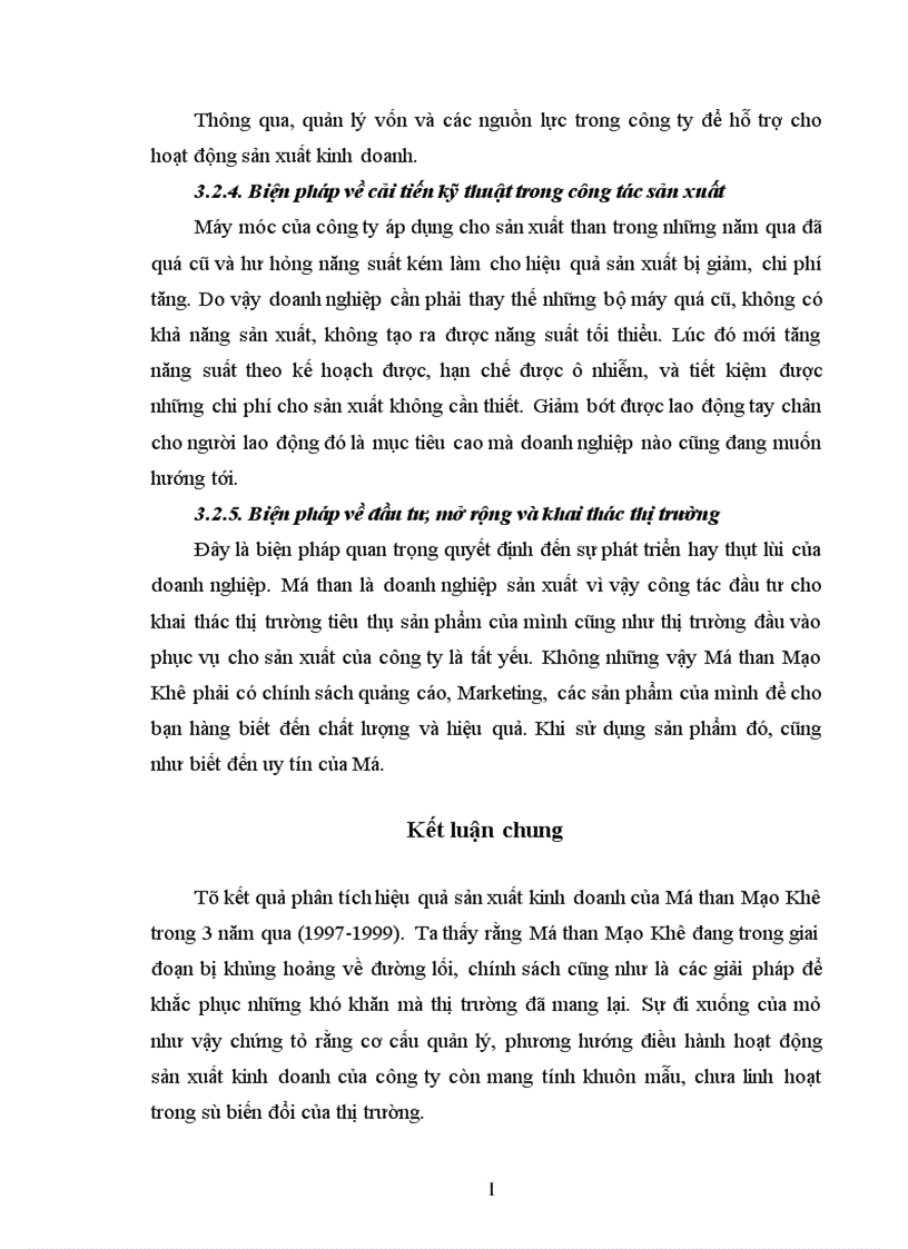 image for page Đánh giá hiệu quả sản xuất kinh doanh ở Công ty than Mạo Khê 1