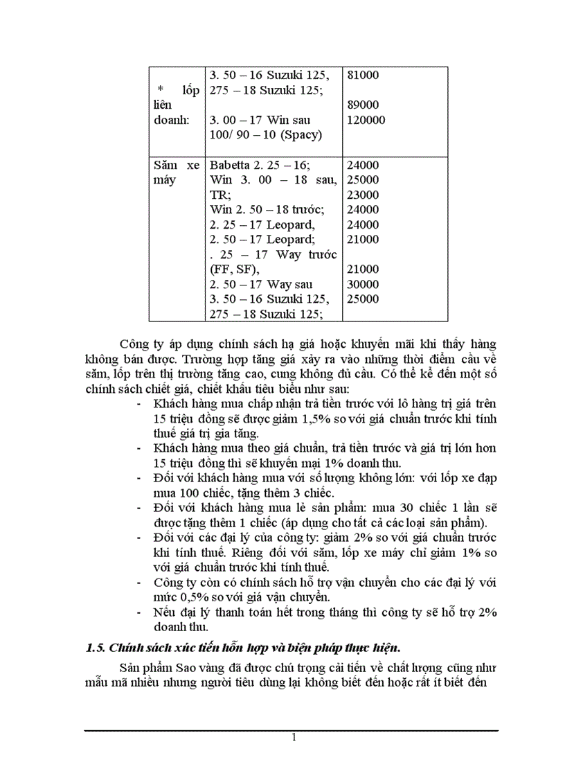 image for page Phân tích thị trường và các giải pháp marketing nhằm thỏa mãn nhu cầu và mong muốn của khách hàng về sản phẩm săm lốp xe máy Công ty Cao su Sao vàng 1