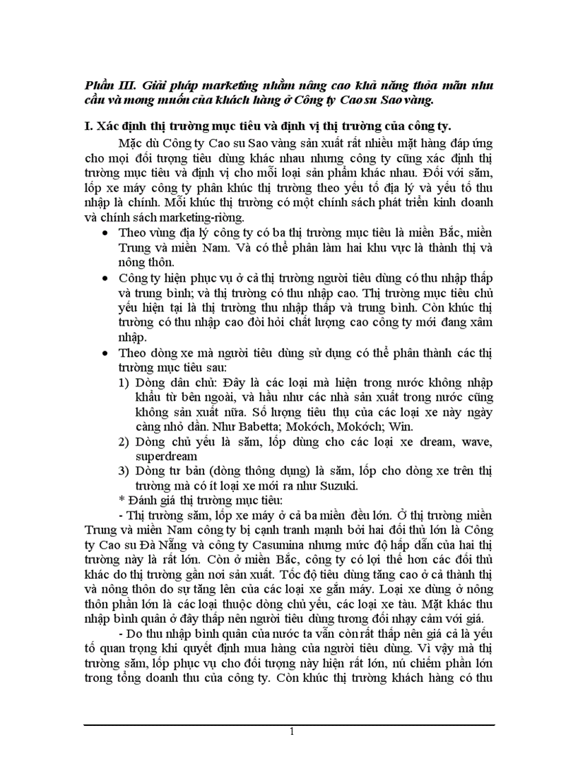 image for page Phân tích thị trường và các giải pháp marketing nhằm thỏa mãn nhu cầu và mong muốn của khách hàng về sản phẩm săm lốp xe máy Công ty Cao su Sao vàng 1