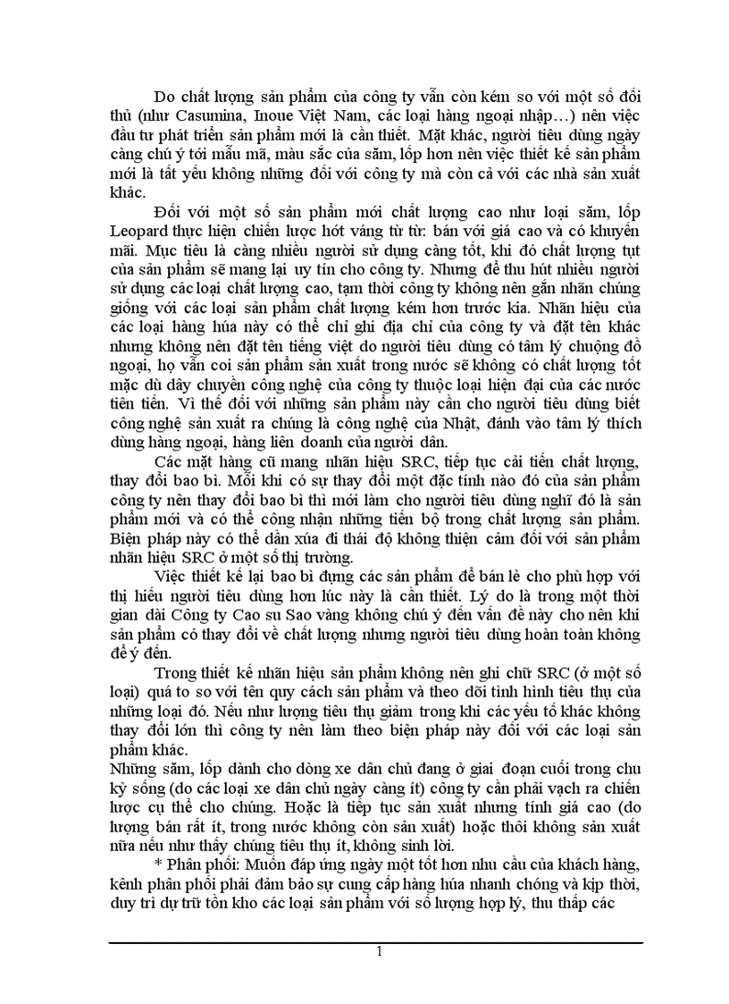 image for page Phân tích thị trường và các giải pháp marketing nhằm thỏa mãn nhu cầu và mong muốn của khách hàng về sản phẩm săm lốp xe máy Công ty Cao su Sao vàng 1