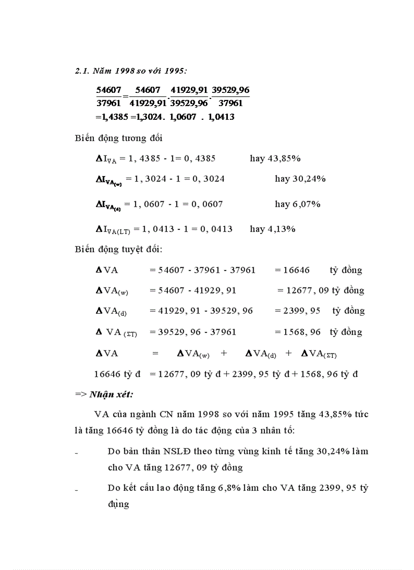 image for page áp dụng một số phương pháp thống kê phân tích sự biến động trong sản xuất của ngành công nghiệp ở Việt Nam 1