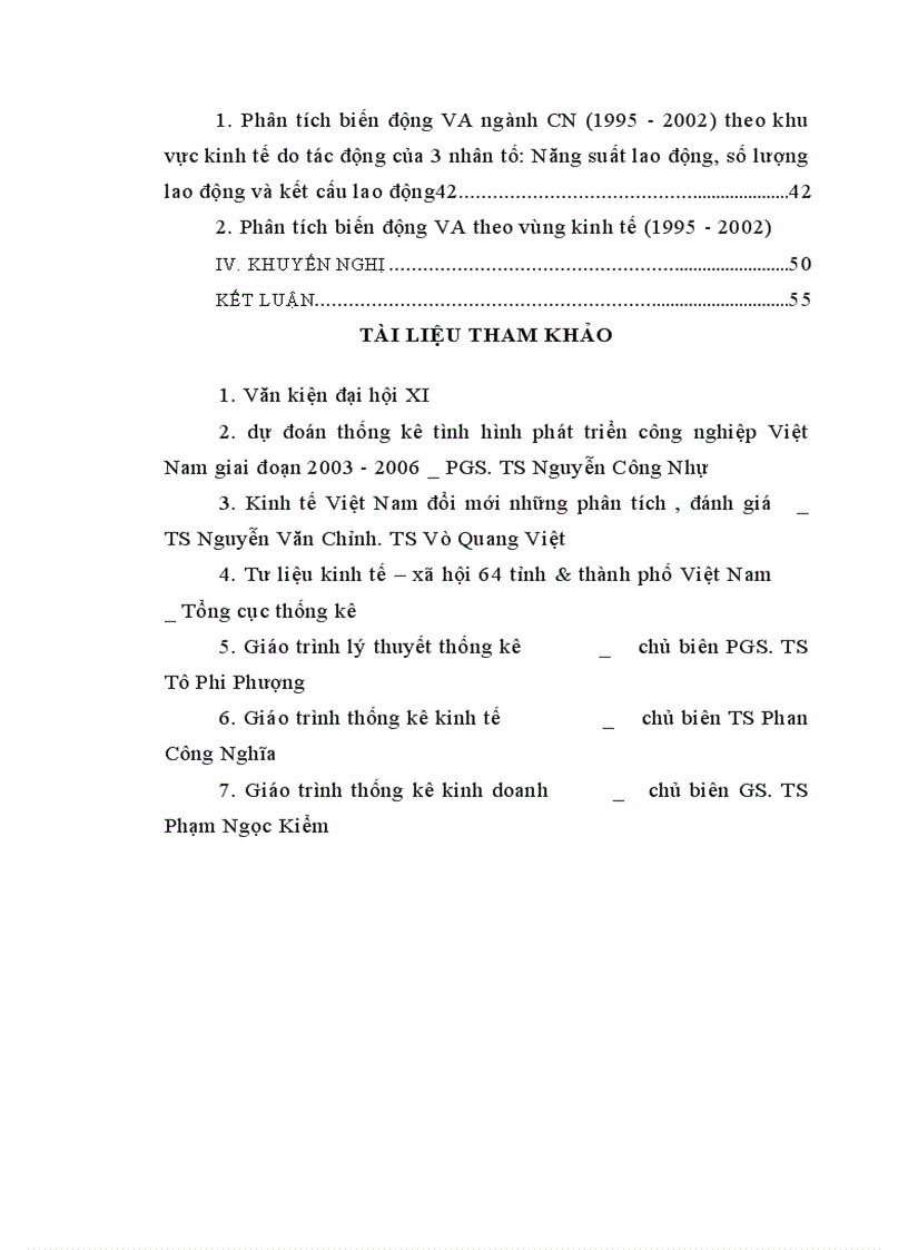 image for page áp dụng một số phương pháp thống kê phân tích sự biến động trong sản xuất của ngành công nghiệp ở Việt Nam 1