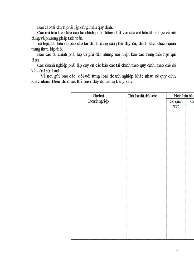 Báo cáo tài chính và một số đề xuất nhằm nâng cao hiệu quả công tác lập báo cáo tài chính trong các doanh nghiệp hiện nay 1