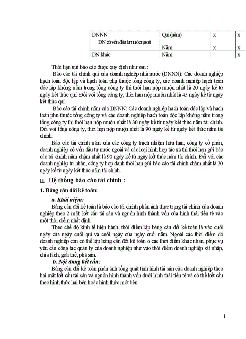Báo cáo tài chính và một số đề xuất nhằm nâng cao hiệu quả công tác lập báo cáo tài chính trong các doanh nghiệp hiện nay 1