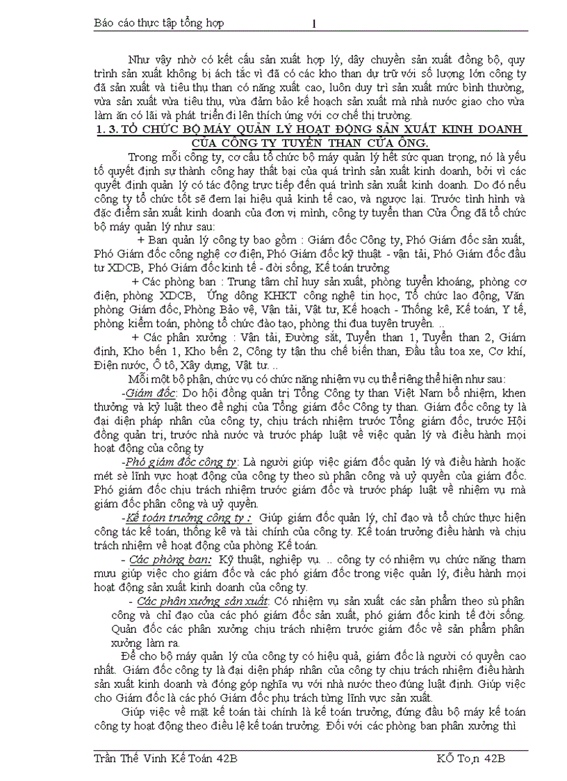 image for page Báo cáo thực tập tổng hợp của công ty tuyển than Cửa Ông 1