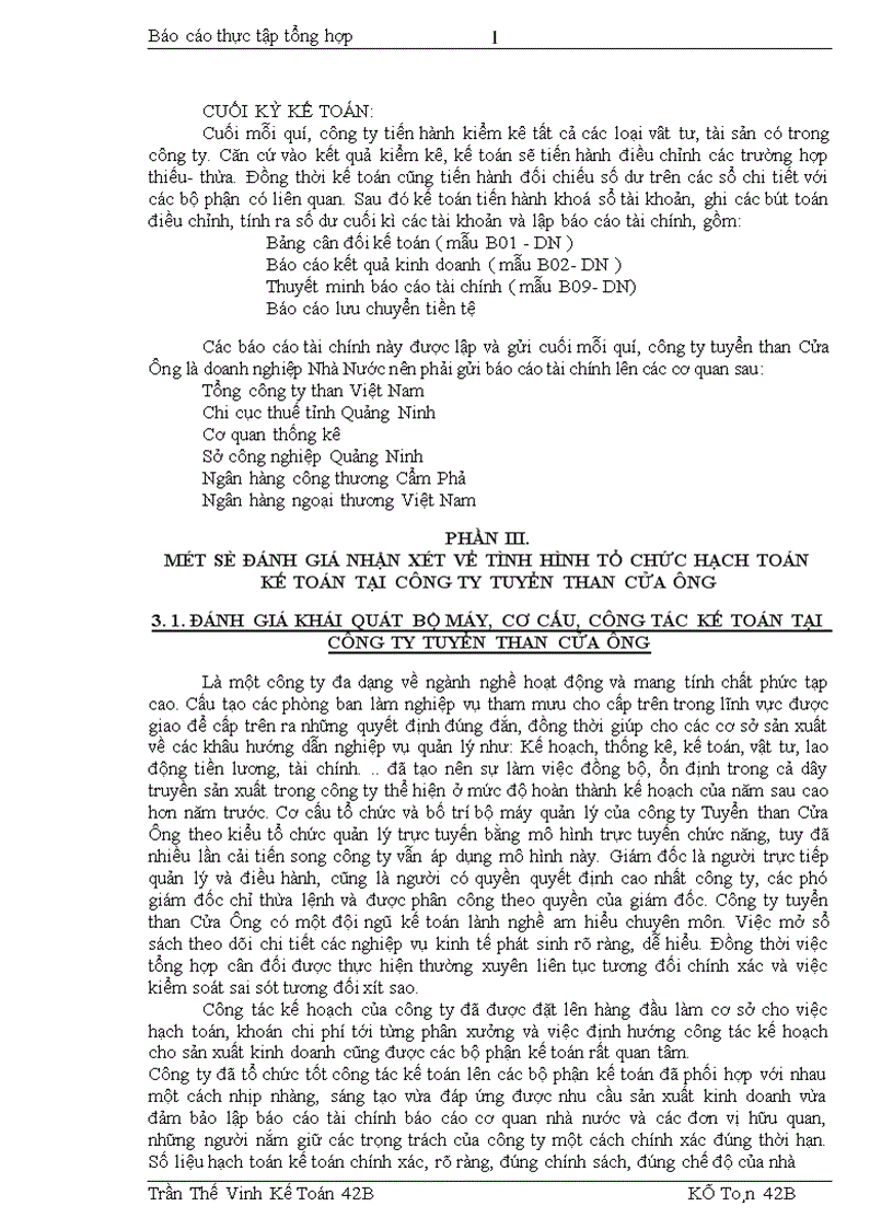 image for page Báo cáo thực tập tổng hợp của công ty tuyển than Cửa Ông 1