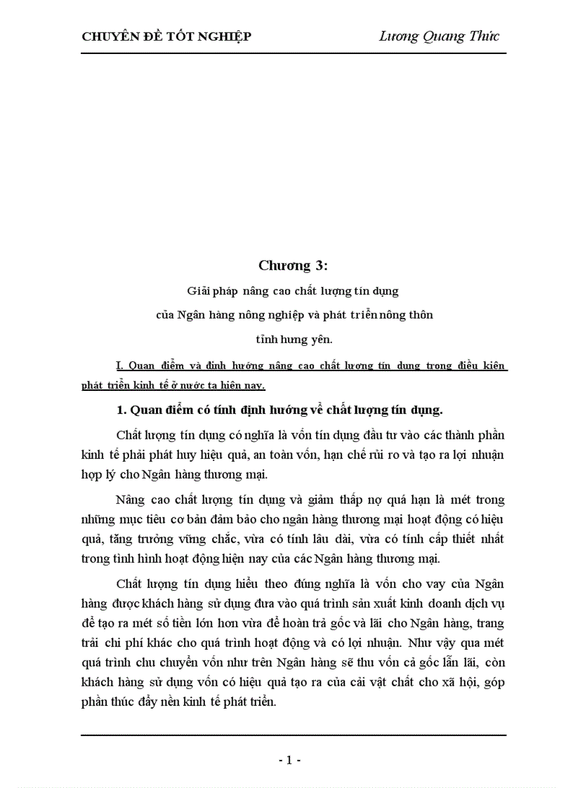 image for page Giải pháp nâng cao chất lượng tín dụng tại Ngân hàng nông nghiệp và phát triển nông thôn tỉnh Hưng Yên 1