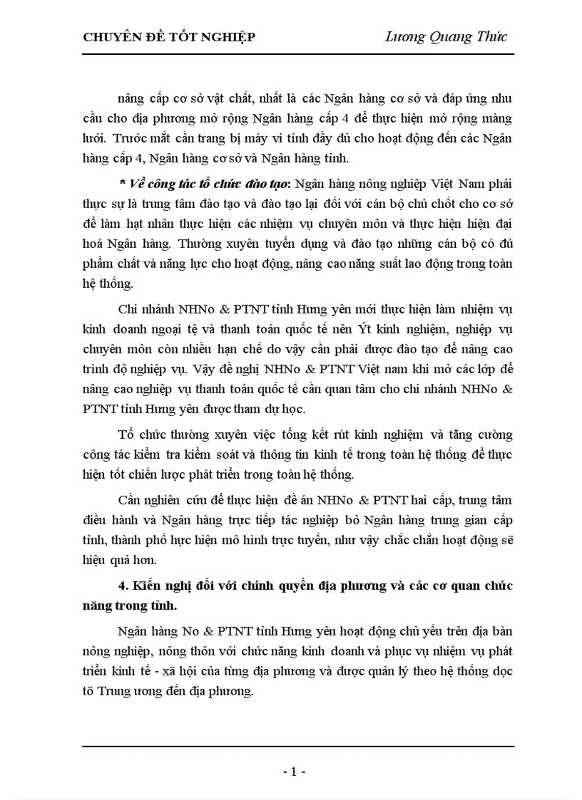 image for page Giải pháp nâng cao chất lượng tín dụng tại Ngân hàng nông nghiệp và phát triển nông thôn tỉnh Hưng Yên 1