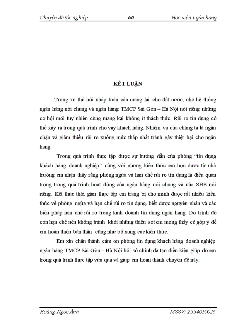 image for page Giải pháp phòng ngừa và hạn chế rủi ro tín dụng tại ngân hàng TMCP Sài Gòn Hà Nội